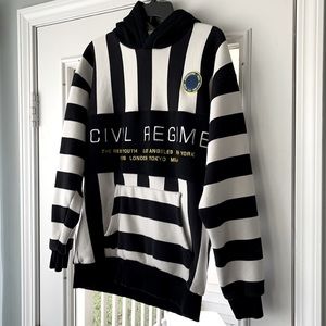 Civil Regime Striped Hoodie